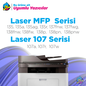 Hp 106X W1106X Muadil Toner - Çipli ( Yüksek Kapasite ) 20'li Paket / 107A / 107W / MFP 135W / MFP 137fnw