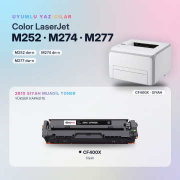 Hp 201X / CF400X Muadil Toner Siyah / M252 / M274 / M277