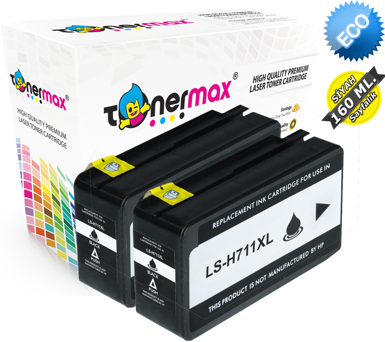 Hp 711XL CZ133A Hp Designjet T120 / T520 Muadil Kartuş 2'li Paket