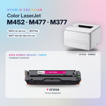 Hp 413A / CF413A Muadil Toneri Kırmızı /M452 / M477