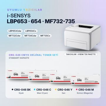 Canon CRG-046 Orjinal Toner Set Avantaj Paket / LBP653Cdw / LBP654Cx / MF732Cdw / MF734Cdw / MF735Cx
