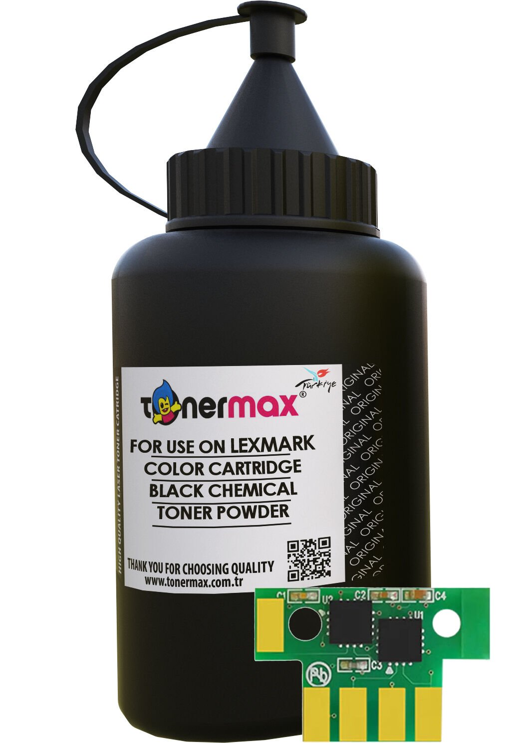 Lexmark C2425-C2350K0 Siyah Toner Tozu ve Çipi / C2425dw / C2325dw /MC2325adw /MC2425adw /MC2535adwe /MC2640adwe