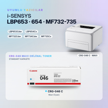 Canon CRG-046 / LBP653Cdw / LBP654Cx / MF732Cdw / MF734Cdw / MF735Cx Mavi Orjinal Toner