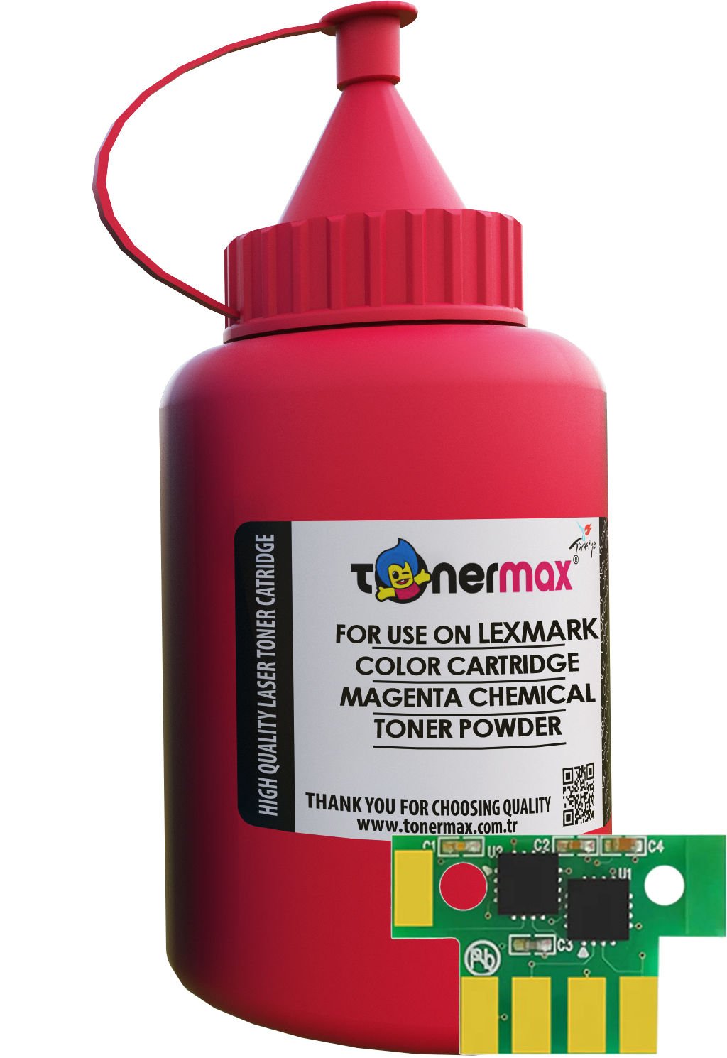 Lexmark C2425-C2350M0 Kırmızı Toner Tozu ve Çipi / C2425dw / C2325dw /MC2325adw /MC2425adw /MC2535adwe /MC2640adwe