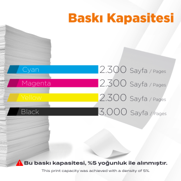 Lexmark C2425-C235HY0 Sarı Muadil Toner / C2425dw / C2325dw /MC2325adw /MC2425adw /MC2535adwe /MC2640adwe