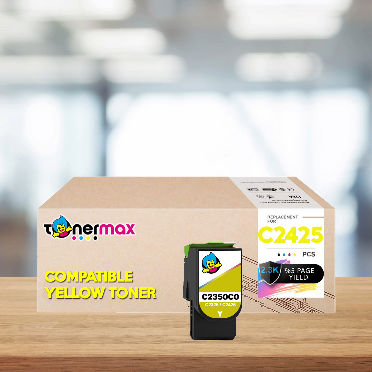 Lexmark C2425-C235HY0 Sarı Muadil Toner / C2425dw / C2325dw /MC2325adw /MC2425adw /MC2535adwe /MC2640adwe