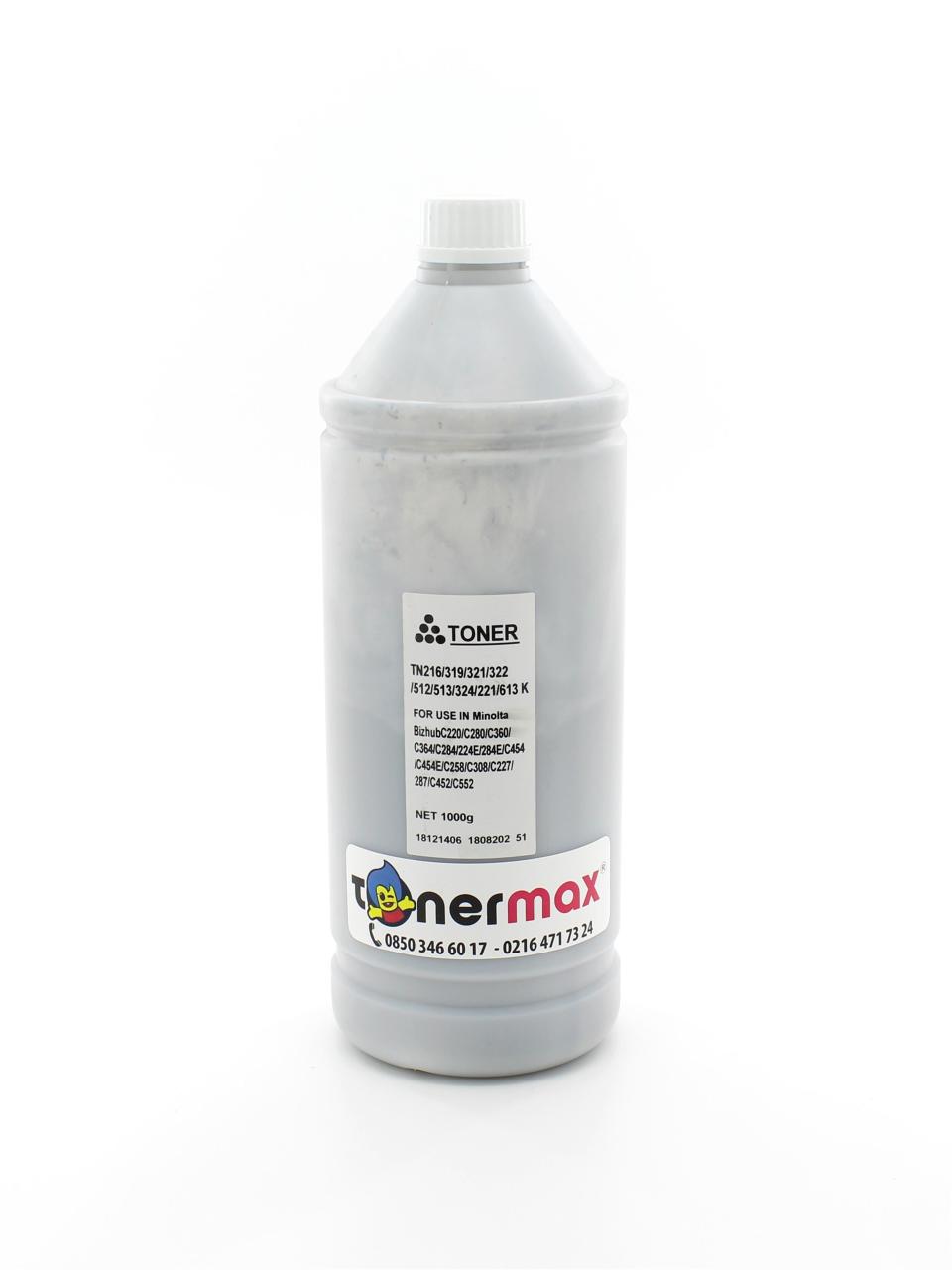 Minolta Renkli Toner Tozu Siyah 500GR./ TN216 / TN221 / TN319 / TN321 / TN324