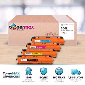 Samsung CLT-506L CMYK Muadil Toner Seti - Çipli / CLP-680 / CLX-6260 / CLT-K506L / CLT-C506L / CLT-M506L / CLT-Y506L
