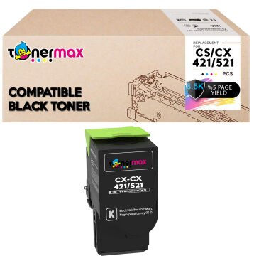 Lexmark CS421-78C5XK0 Siyah Muadil Toner Yüksek Kapasiteli / CS421 / CX421 / CS521 / CX521 / CS622 / CX622 / CS625 / CX625