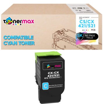 Lexmark CS421-78C5XC0 Mavi Muadil Toner Yüksek Kapasiteli / CS421 / CX421 / CS521 / CX521 / CS622 / CX622 / CS625 / CX625