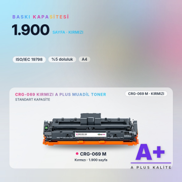 Canon CRG-069 Kırmızı Muadil Toner A Plus / LBP673Cdw / LBP673Cdw II / MF752Cdw / MF754Cdw / MF752Cdw II / MF754Cdw II