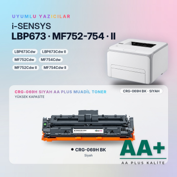 Canon CRG-069H Siyah Muadil Toner AA Plus / LBP673Cdw / LBP673Cdw II / MF752Cdw / MF754Cdw / MF752Cdw II / MF754Cdw II