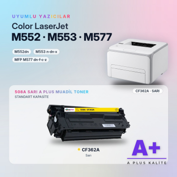 Hp 508A CF362A Sarı Muadil Toner A Plus / Color LaserJet Enterprise M552 / M553 / MFP M577