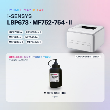Canon CRG-069H Toner Tozu Siyah 195GR / LBP673Cdw / LBP673Cdw II / MF752Cdw / MF754Cdw / MF752Cdw II / MF754Cdw II