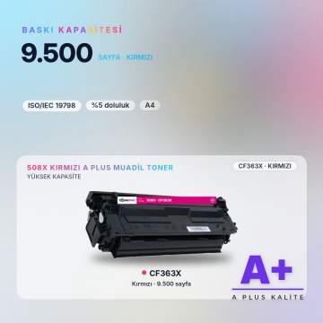 Hp 508X CF363X Kırmızı Muadil Toner A Plus / Color LaserJet Enterprise M552 / M553 / MFP M577