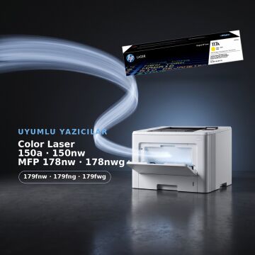 Hp 117A W2072A / Hp 150a / 150nw / 178nw / 179fnw Sarı Orjinal Toner