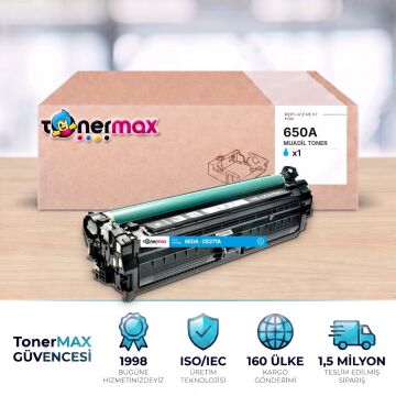 Hp 650A CE271A Mavi Muadil Toner - Çipli / Color LaserJet Enterprise CP5525 / M750