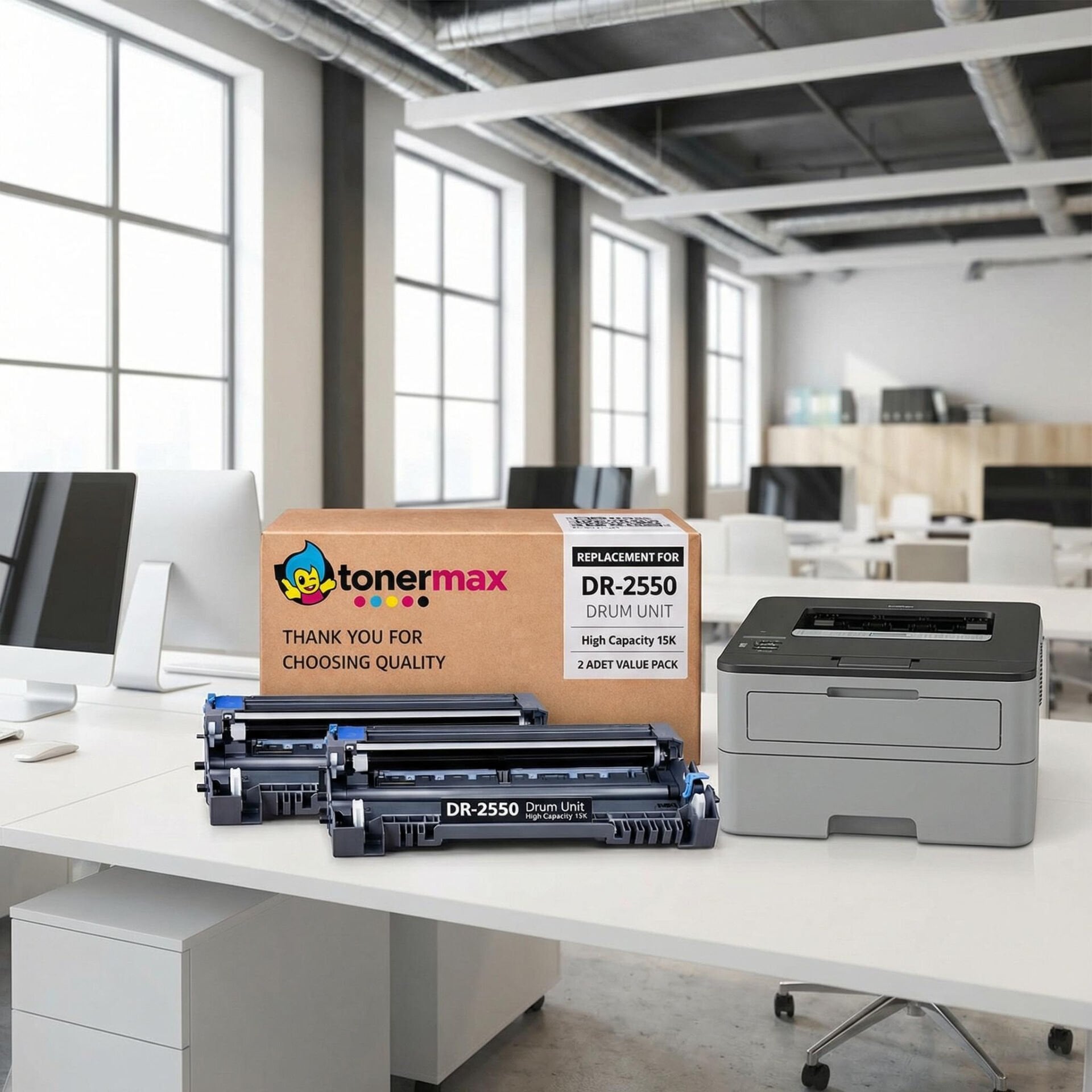 Brother DR-2550 Muadil Drum Ünitesi 2'li Paket / HL-L2461DN / MFC-L2806DW / MFC-L2861DW / MFC-L2886DW