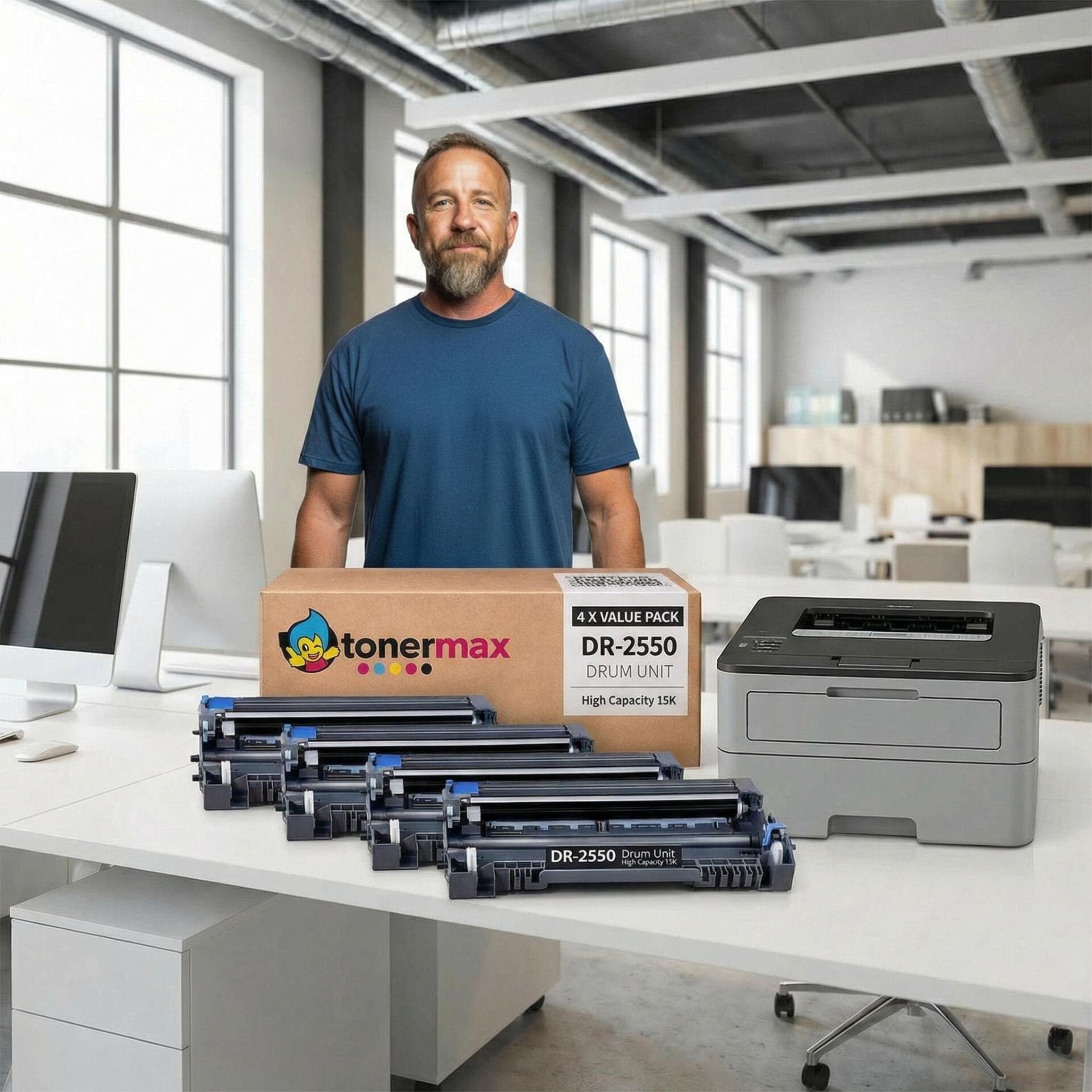 Brother DR-2550 Muadil Drum Ünitesi 4lu Paket MFC-L2886DW