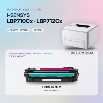 Canon CRG-040H Kırmızı Muadil Toner - Çipli / LBP710Cx / LBP712Cx