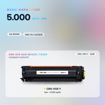 Canon CRG-059 Sarı Muadil Toner - Çipli / LBP852Cx