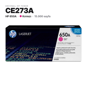 Hp 650A CE273A / Color LaserJet Enterprise CP5525 / M750 Kırmızı Orjinal Toner