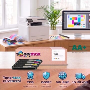 Hp 130A CMYK Muadil Toner Seti AA Plus / Color LaserJet Pro MFP M176 / M177 / CF350A / CF351A / CF352A / CF353A