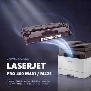 HP CF280X / Pro 400 M401 / M425 Muadil Toner - 2'li Paket