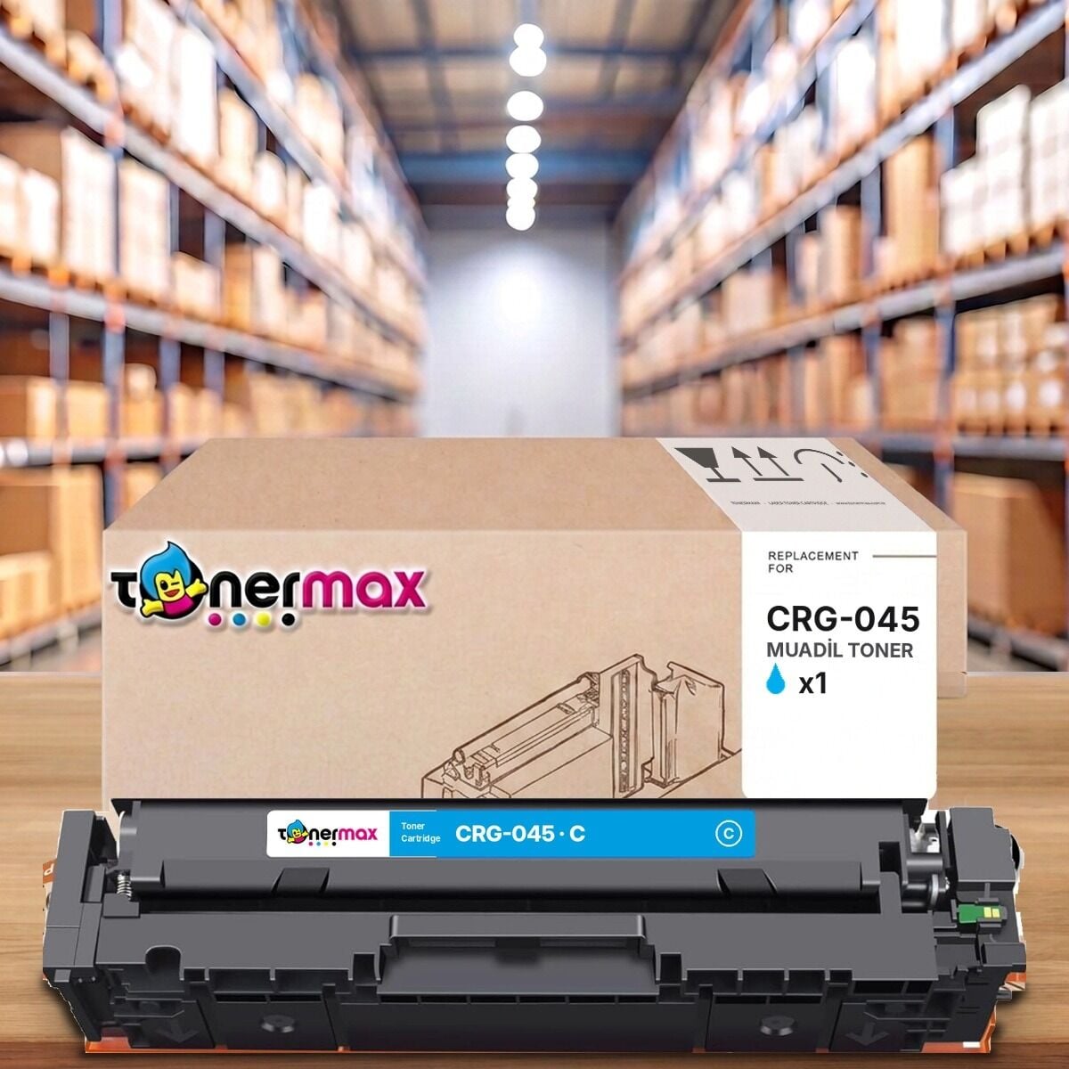 Canon CRG-045 C Mavi muadil toner