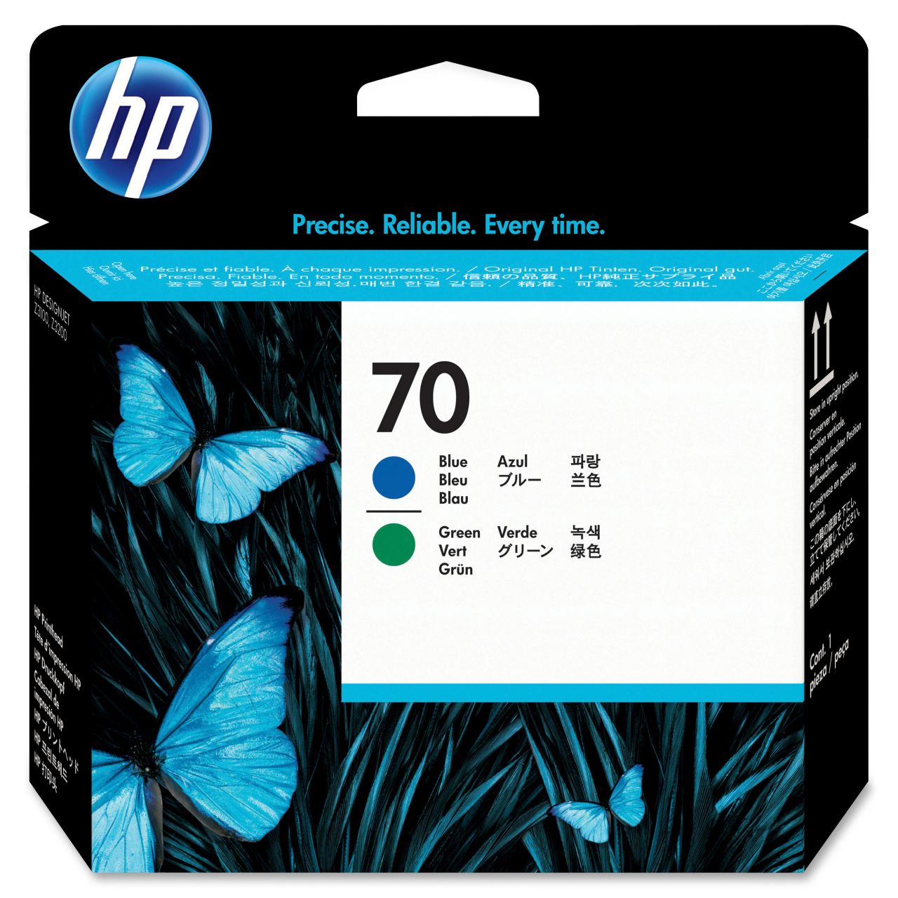 HP 70 C9408A Mavi ve Yeşil Baskı Kafası
