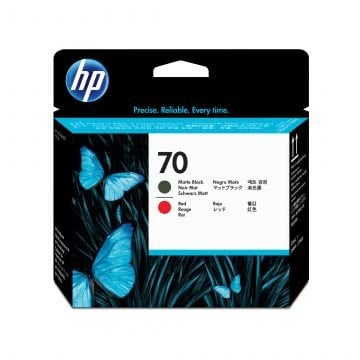 HP 70 C9409A Mat Siyah ve Kırmızı Baskı Kafası