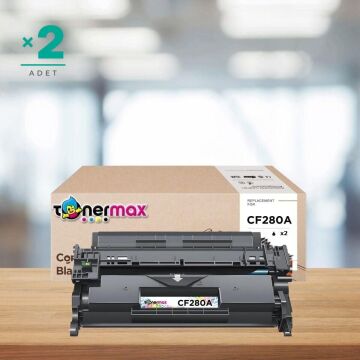 HP 80A / CF280A / Pro 400 M401 / M425 Muadil Toneri - 2'li Paket