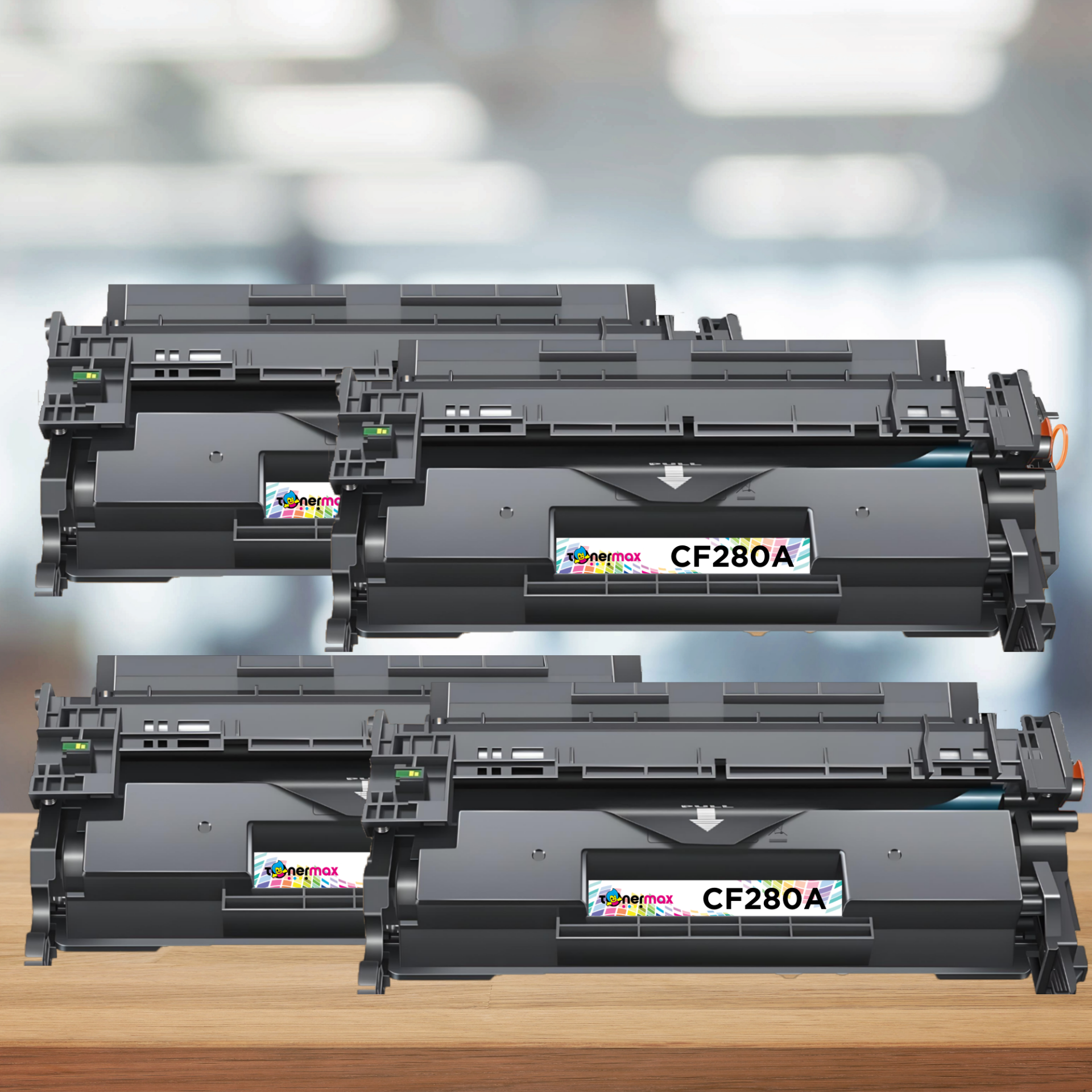 HP 80X /CF280X / Pro 400 M401 / M425 Muadil Toneri - 4'lü Paket