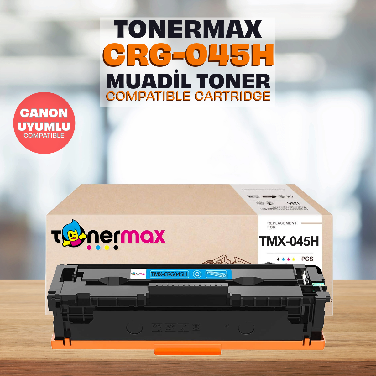 Canon CRG-045H Muadil Toner Mavi/ LBP611 / LBP613 / MF631 / MF633 / MF635