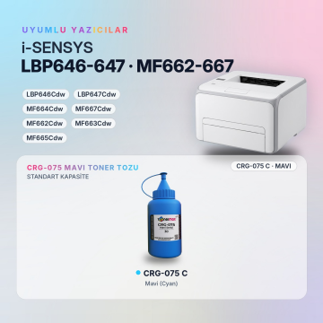 Canon CRG-075 Toner Tozu Mavi 30GR / LBP646Cdw / LBP647Cdw / MF664Cdw / MF667Cdw