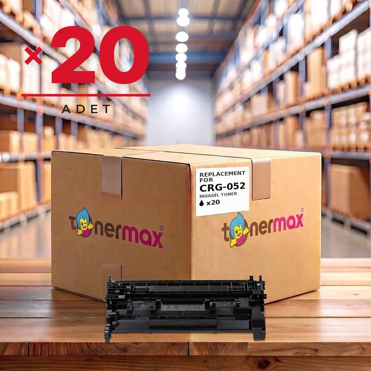 TonerMAX® CRG052 Muadil Toner — 20'li Paket