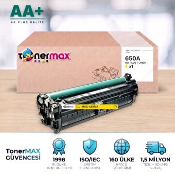 Hp 650A CE272A Sarı Muadil Toner AA Plus / Color LaserJet Enterprise CP5525 / M750