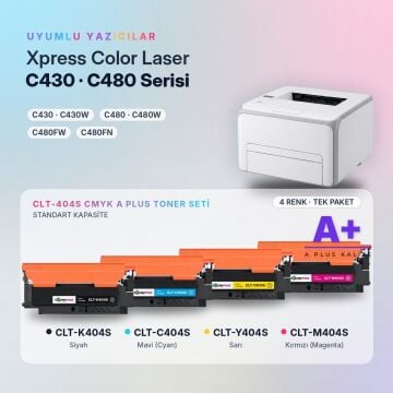 Samsung CLT-K404S Set Muadil Toner - A Plus / Xpress C430 / C480