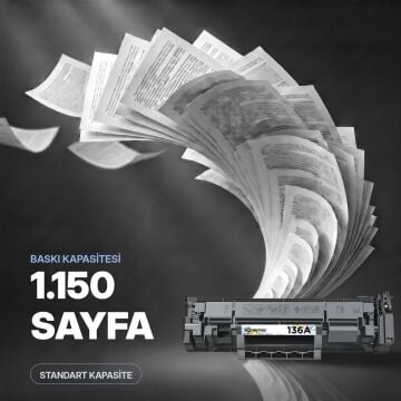 Hp 136A-W1360A Muadil Toner - Çipli - 10'lu Avantaj Paket / M211 / M236