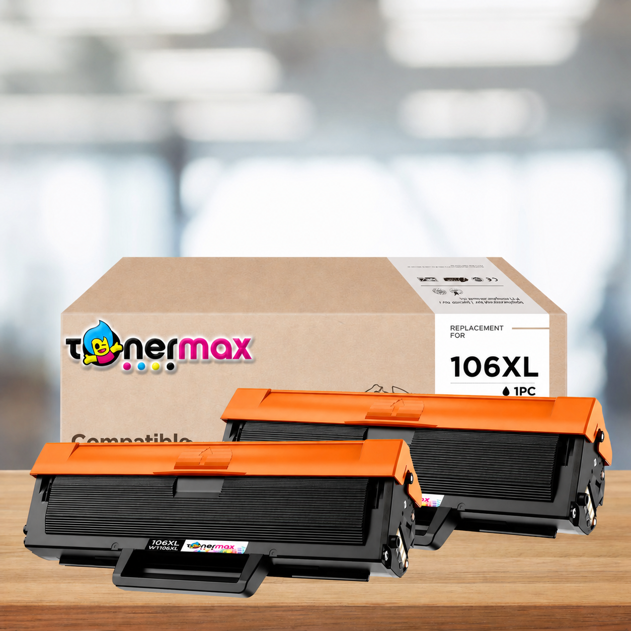 TonerMAX® W1106XL Muadil Toner — İkili Paket