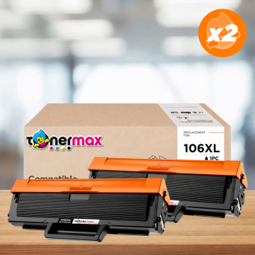 Hp 106XL W1106XL Muadil Toner - Çipli 2'li Paket ( Ekstra Yüksek Kapasite )/ 107A / 107W / MFP 135W / MFP 137fnw