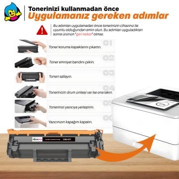 Canon CRG-071 Muadil Toner - Çipli / Canon I-Sensys LBP121dn / LBP122dw / MF271dn / MF272dw / MF273dw / MF274dw / MF275dw