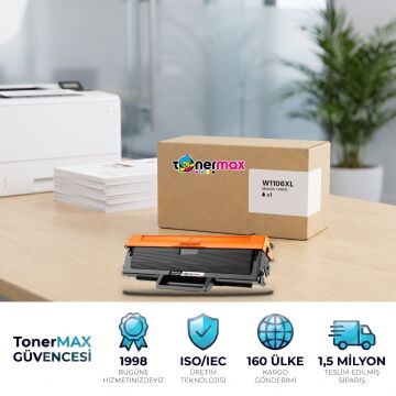 Hp 106XL W1106XL Muadil Toner - Çipli 10'lu Paket ( Ekstra Yüksek Kapasite )/ 107A / 107W / MFP 135W / MFP 137fnw