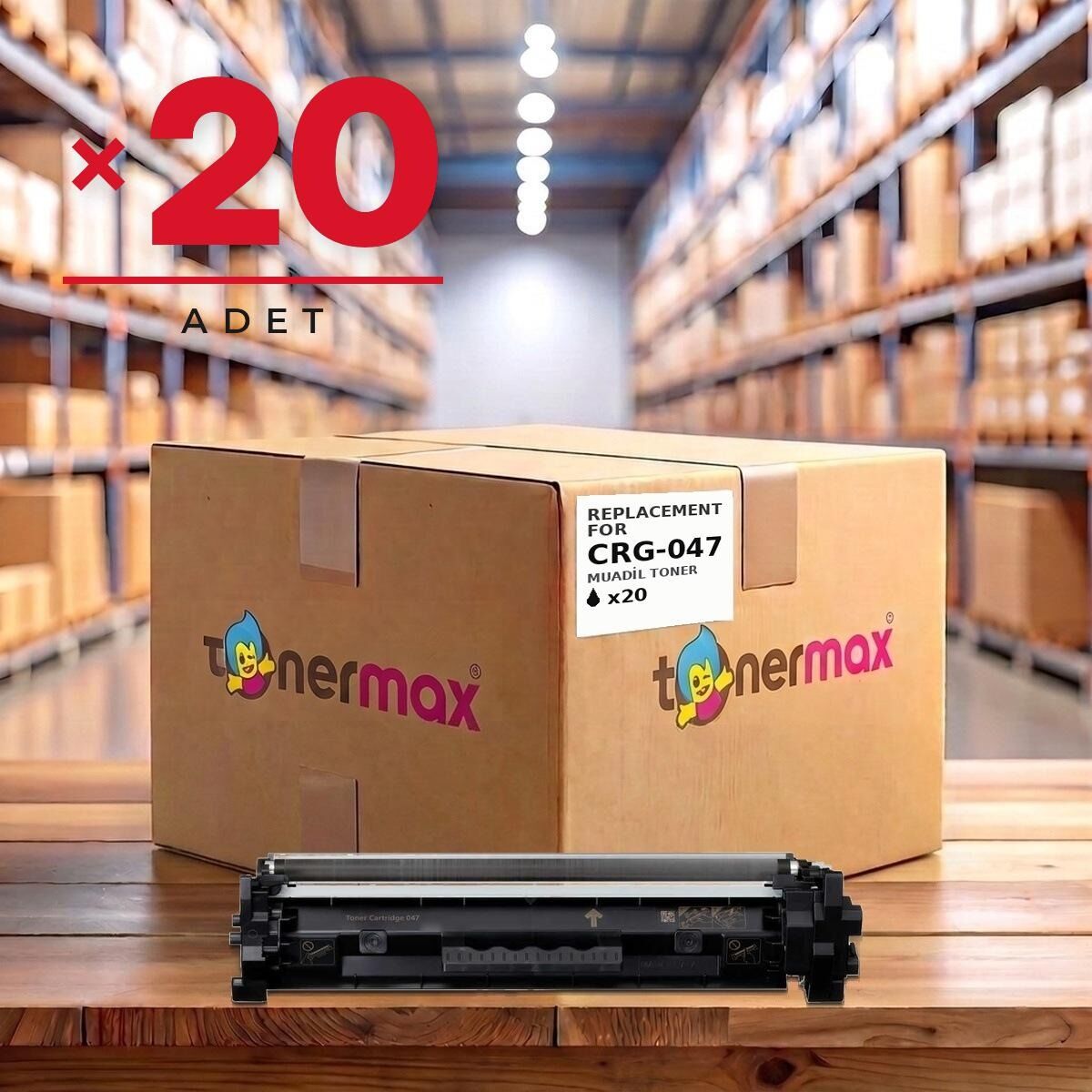TonerMAX® CRG047 Muadil Toner — 20'li Paket