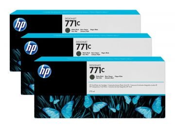 Hp 771C B6Y31A Mat Siyah Orjinal Kartuş 775ML x 3 Adet  / HP Designjet Z6200 Kartuş