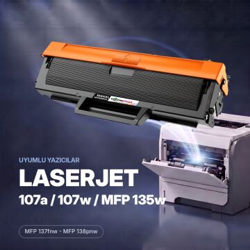 Hp 106XXL W1106XXL Muadil Toner - Çipli ( Süper Yüksek Kapasite )/ 107A / 107W / MFP 135W / MFP 137fnw