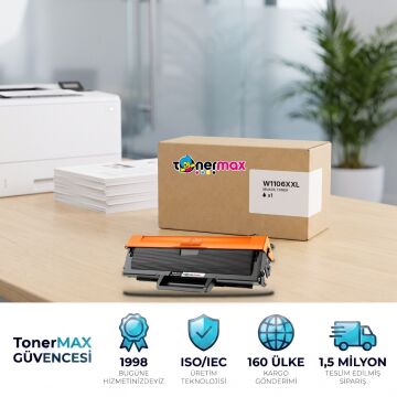 Hp 106XXL W1106XXL Muadil Toner - Çipli 4'lü Paket ( Süper Yüksek Kapasite )/ 107A / 107W / MFP 135W / MFP 137fnw