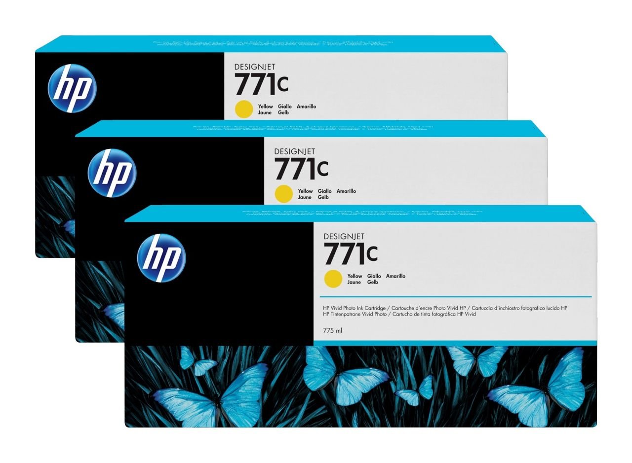 Hp 771C B6Y34A Sarı Orjinal Kartuş 775ML x 3 Adet  / HP Designjet Z6200 Kartuş