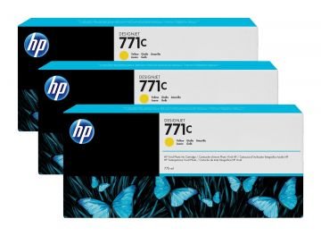 Hp 771C B6Y34A Sarı Orjinal Kartuş 775ML x 3 Adet  / HP Designjet Z6200 Kartuş