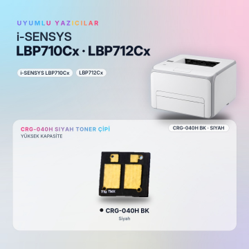 Canon CRG-040H / LBP710Cx / LBP712Cx Siyah Çip